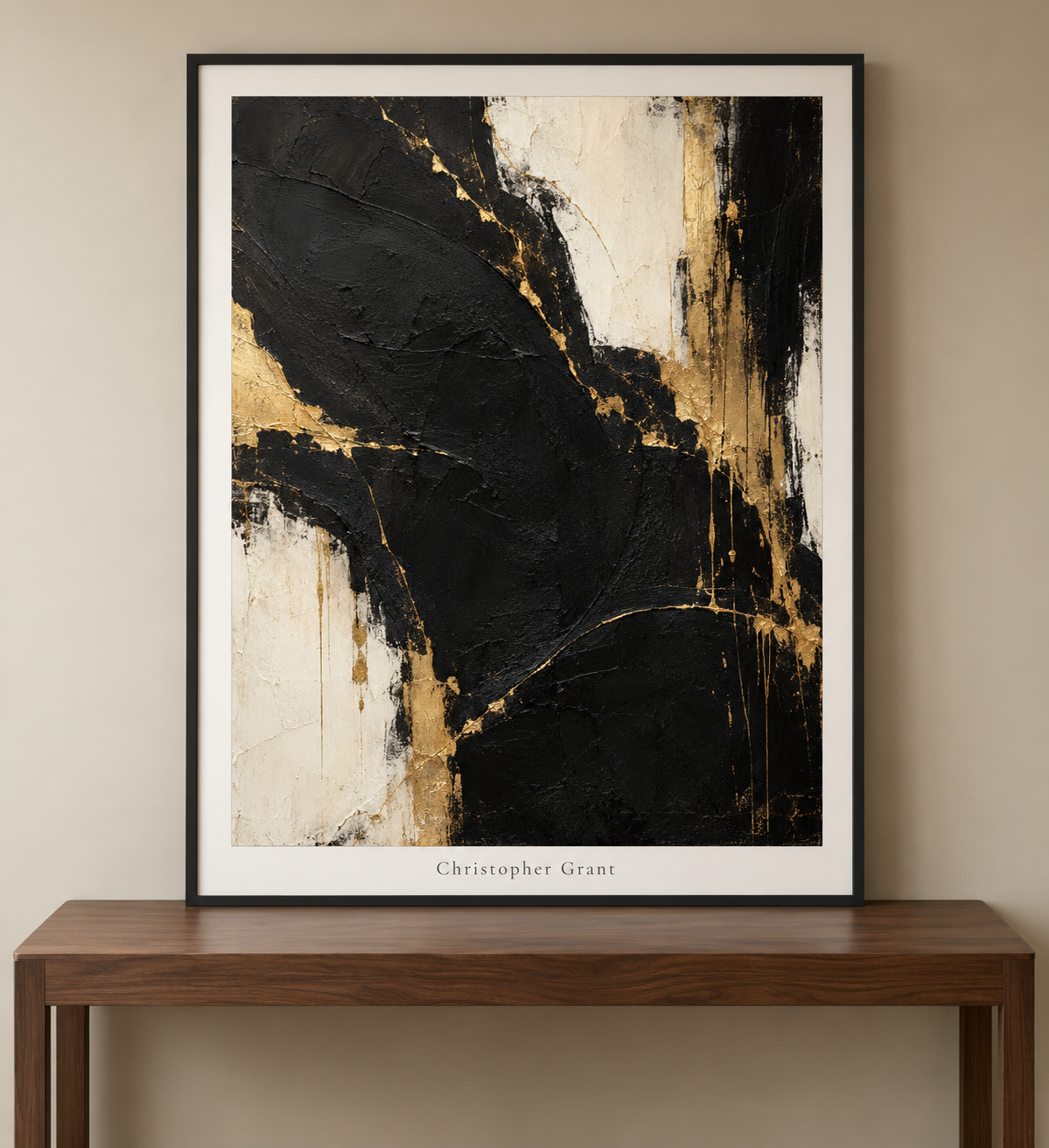 Black and gold abstraction no. 37