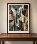 Fractured Planes in Blue and Rust