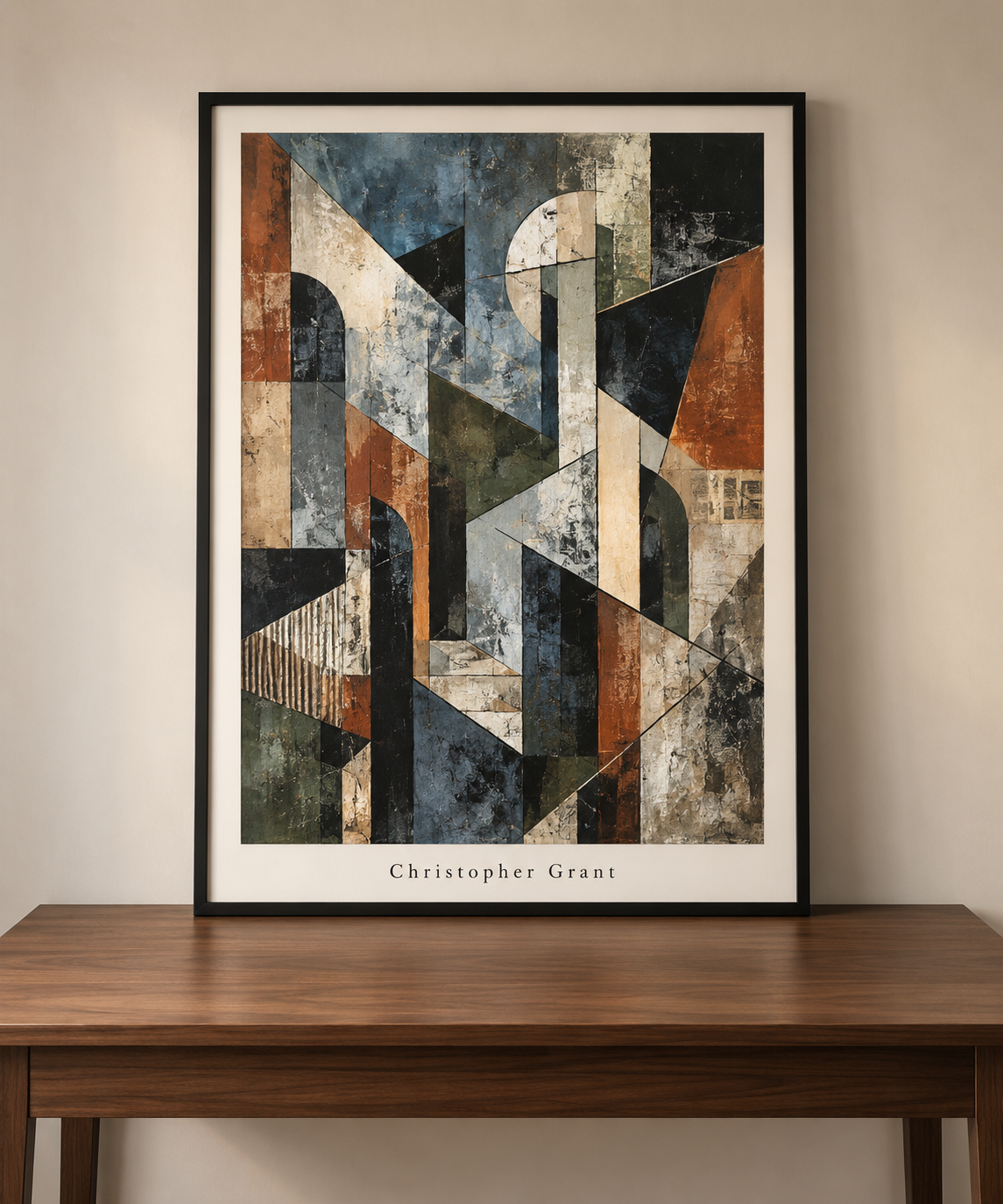Fractured Planes in Blue and Rust