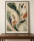 Framed Botanical Abstraction in Sage