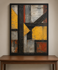 Industrial Geometry in Yellow and Rust