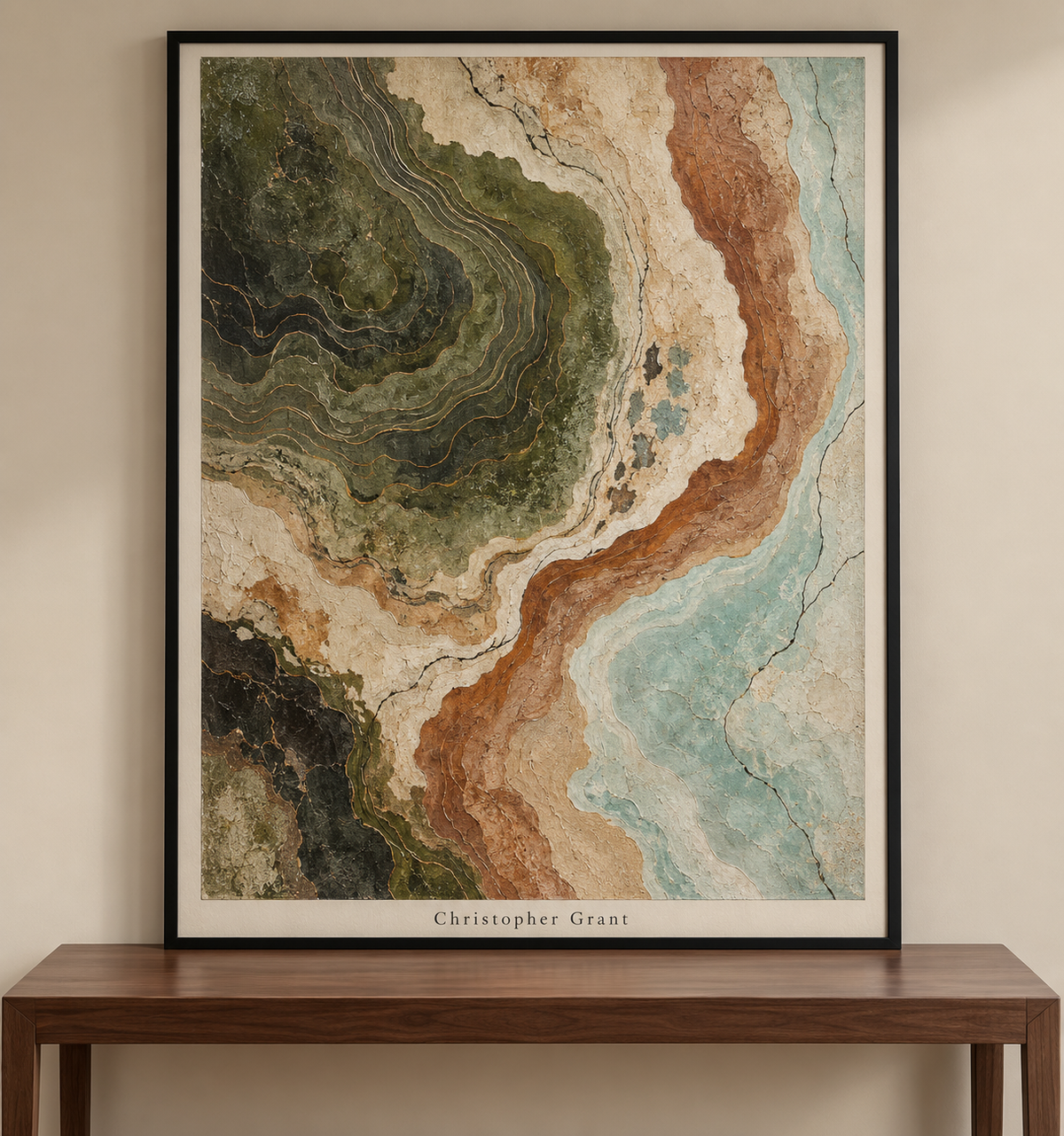 Topographic Rings in Moss and Sandstone